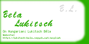 bela lukitsch business card